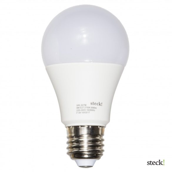 Steck LED fényforrás, izzó 9W, E27, meleg fehér SRL 927M