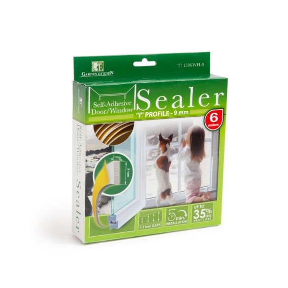 Öntapadós ajtó- ablakszigetelő "I" profil - 6 m fehér 9 mm