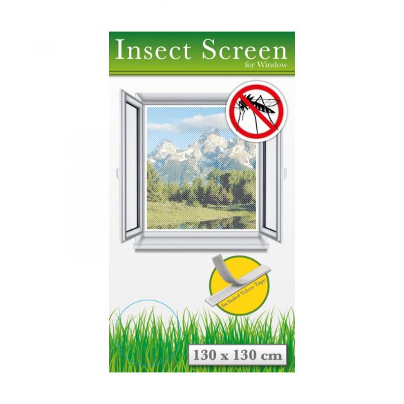 Szúnyogháló ablakra 130 x 130 cm fehér